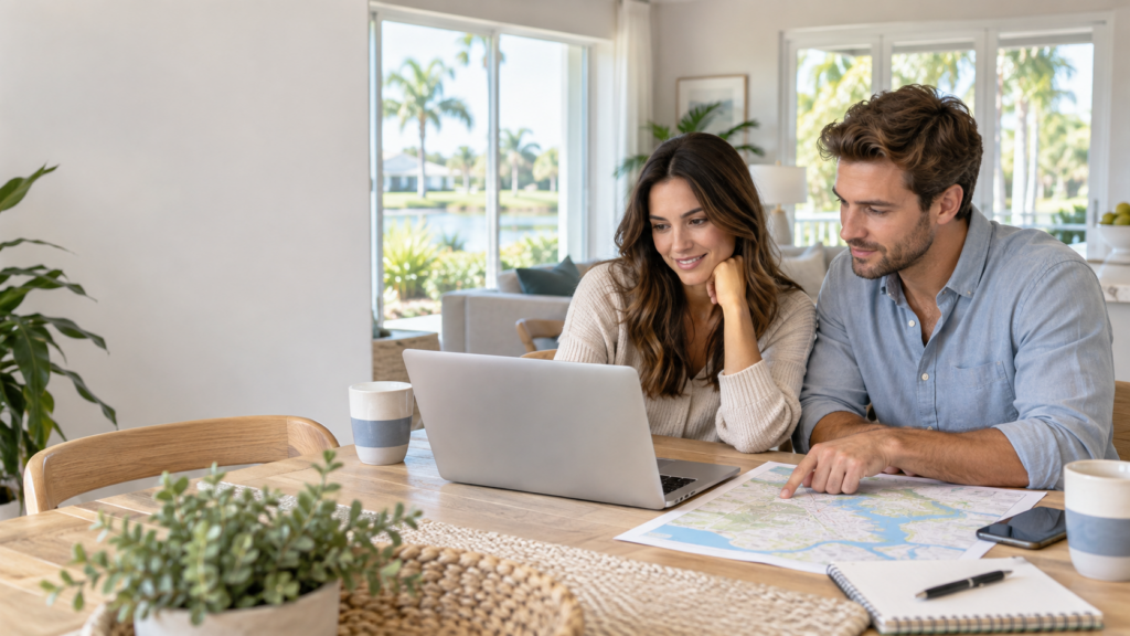 Couple planning a Jacksonville Florida home search